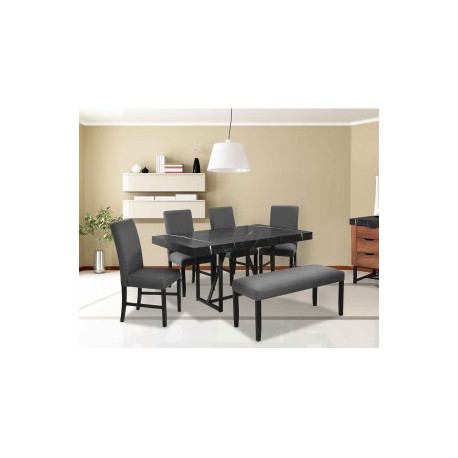 COMEDOR ATALIA CON 4 SILLAS Y 1 BANCA