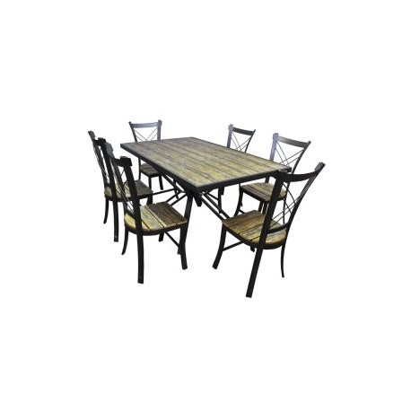 COMEDOR MILLER CON 6 SILLAS