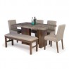 COMEDOR CALABRIA CON 4 SILLAS Y 1 BANCA
