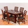 COMEDOR MANCHESTER NOGAL CON 6 SILLAS 204